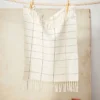 Minna Handcrafted Cream Grid Towel 2 Minna Handcrafted Cream Grid Towel