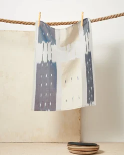 Minna Ikat Towel Indigo Handcrafted