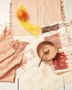 Minna Ikat Towel Rust Handcrafted 6 Minna Ikat Towel Rust Handcrafted