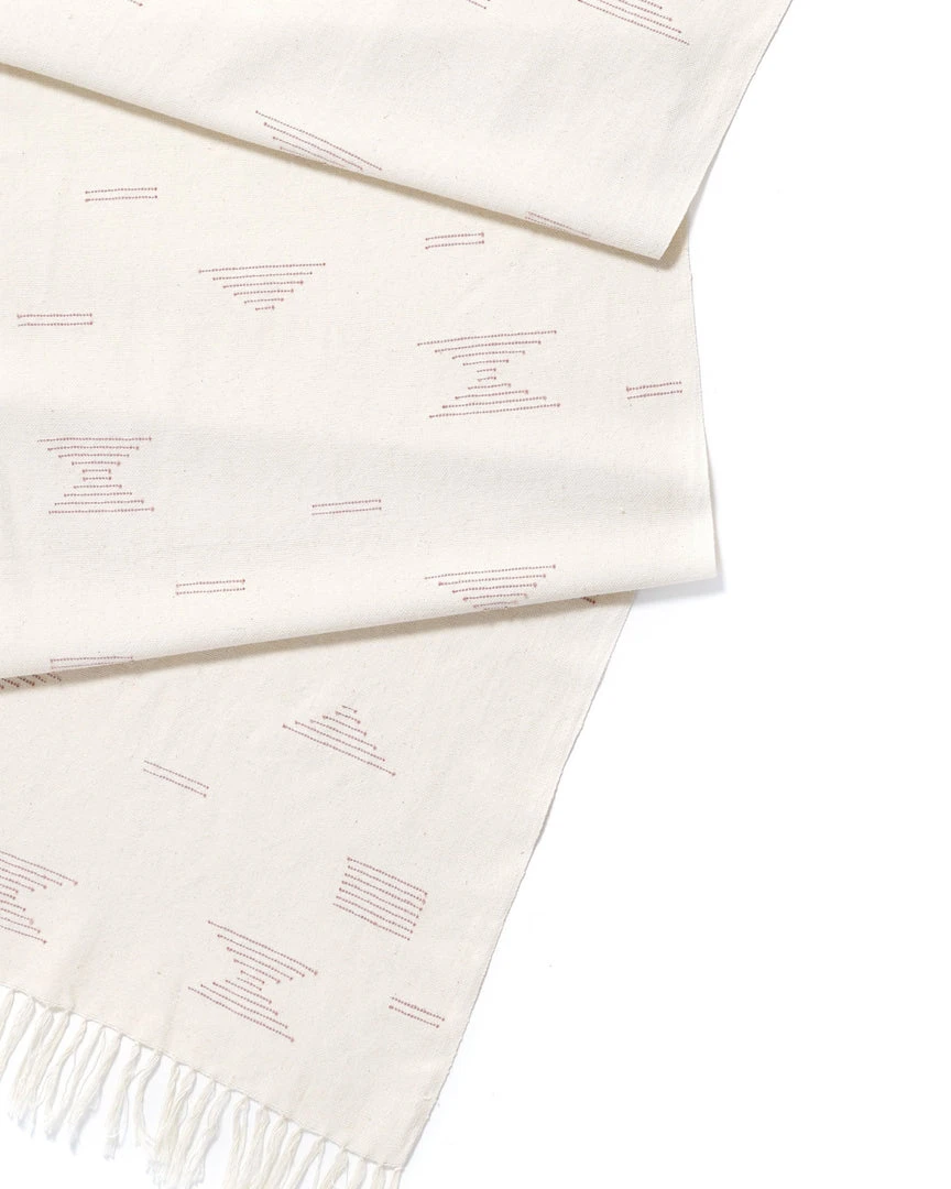 Minna Handcrafted Shapes Table Runner - Pink 5 Minna Handcrafted Shapes Table Runner - Pink