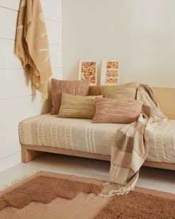 Minna Sheila Merino Throw Pillow - Salmon Home Goods