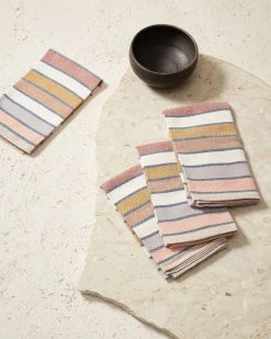 Minna Sunrise Stripe Napkin Set Kitchen + Dining