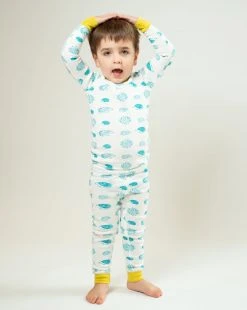 Mirasa Design Kids' Porcupine Pajama Set - Blue + Celery Kids' + Baby