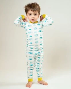 Mirasa Design Kids' Porcupine Pajama Set - Blue + Celery Kids' + Baby