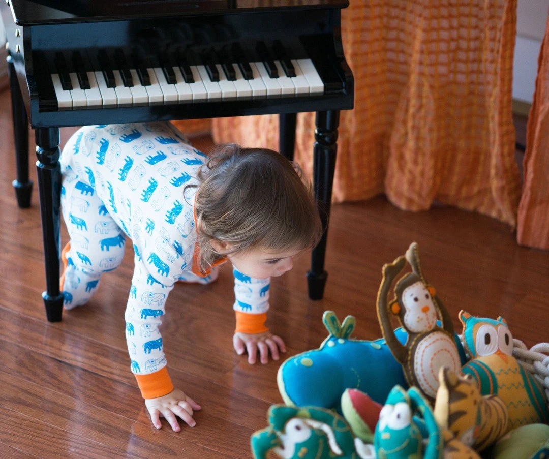 Mirasa Design Baby Footed Elephant Onesie - Orange 8 Mirasa Design Baby Footed Elephant Onesie - Orange