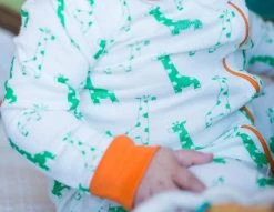 Mirasa Design Kids' + Baby Baby Footed Giraffe Onesie