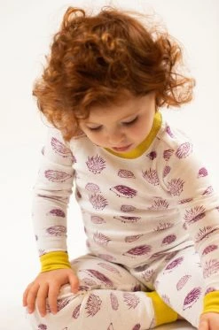 Mirasa Design Kids' Porcupine Pajama Set - Fuchsia + Celery Kids' + Baby