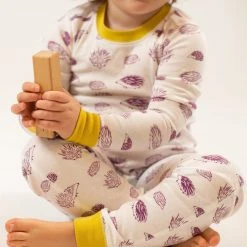 Mirasa Design Kids' Porcupine Pajama Set - Fuchsia + Celery Kids' + Baby