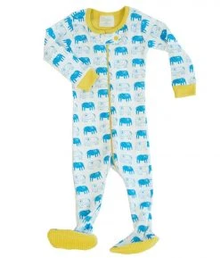 Mirasa Design Baby Footed Elephant Onesie - Celery Kids' + Baby