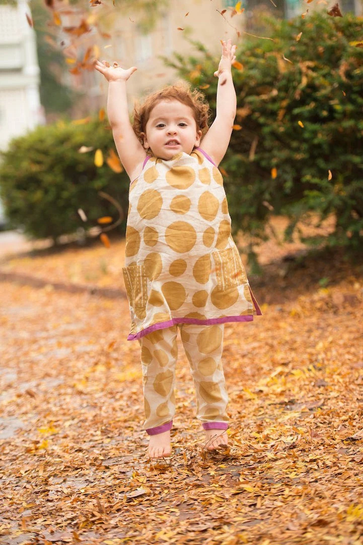 Mirasa Design Kids' + Baby Baby Polka Pants - Forest Yellow 5 Mirasa Design Kids' + Baby Baby Polka Pants - Forest Yellow