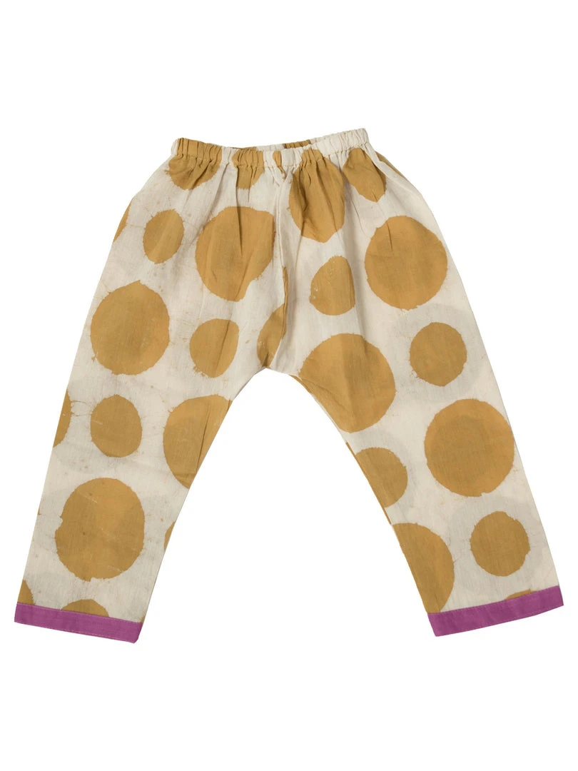 Mirasa Design Kids' + Baby Baby Polka Pants - Forest Yellow 3 Mirasa Design Kids' + Baby Baby Polka Pants - Forest Yellow