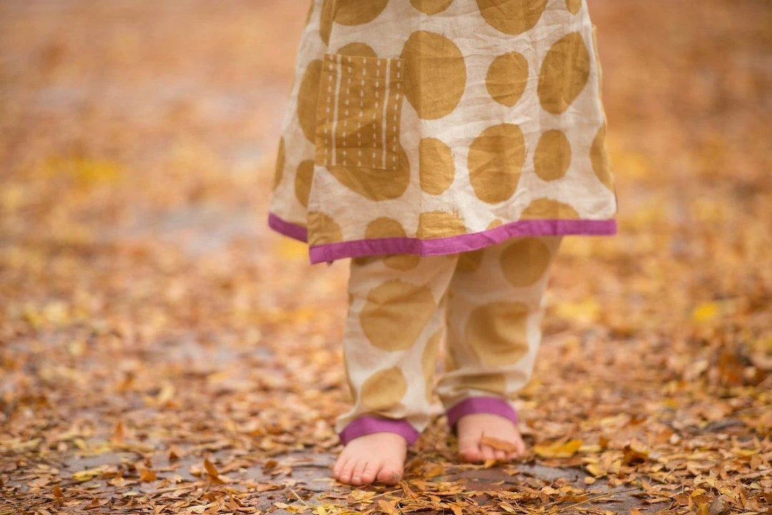 Mirasa Design Kids' + Baby Baby Polka Pants - Forest Yellow 4 Mirasa Design Kids' + Baby Baby Polka Pants - Forest Yellow