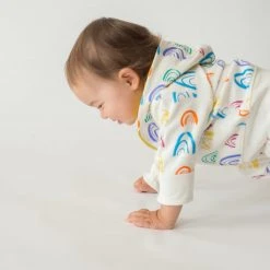 Mirasa Design Kids' + Baby Baby Rainbow Hoodie - Orange