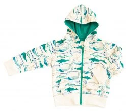 Mirasa Design Baby Whales Hoodie - Jade