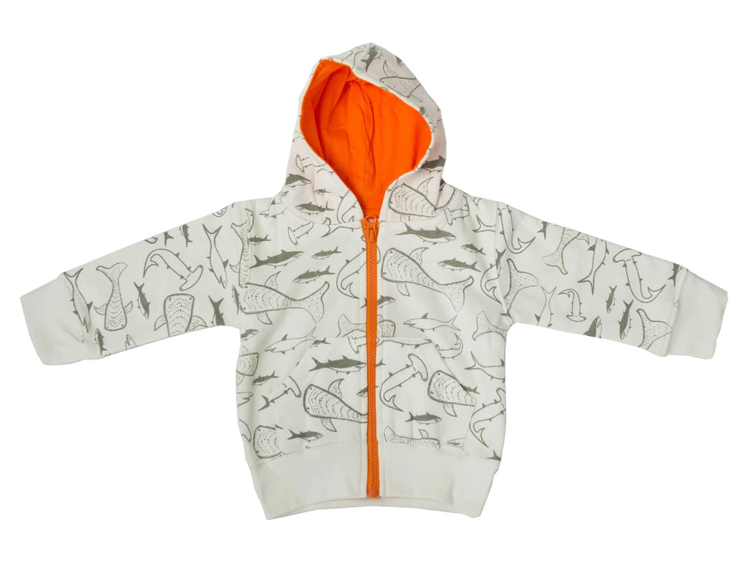 Mirasa Design Baby Shark Hoodie - Orange 3 Mirasa Design Baby Shark Hoodie - Orange