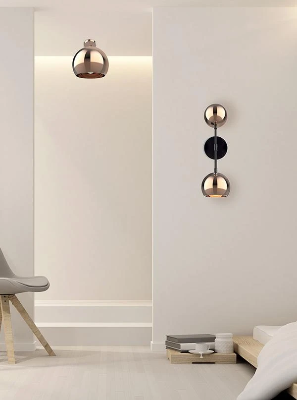 Dounia Home Mishal Semi-Flush Ceiling Light - Copper 4 Dounia Home Mishal Semi-Flush Ceiling Light - Copper