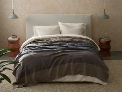 Coyuchi Home Goods Mojave Linen Blanket - Indigo