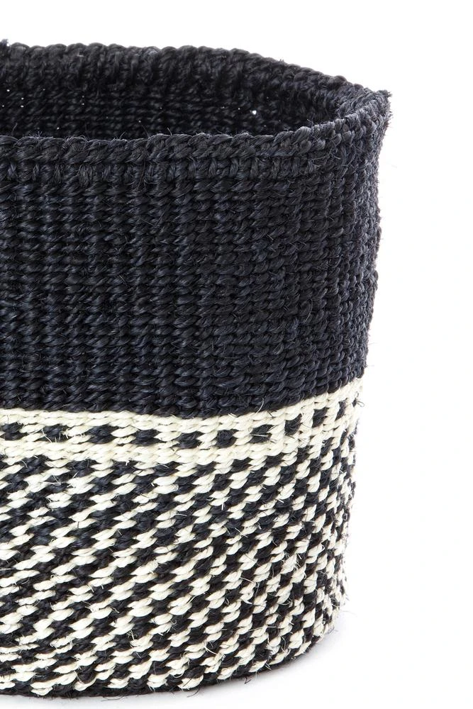 Swahili African Modern Home Goods Mwende Sisal Storage Basket Set 6 Swahili African Modern Home Goods Mwende Sisal Storage Basket Set