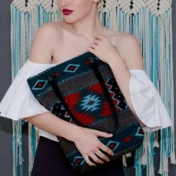 MZ Fair Trade Lost Island Wool Bucket Tote Bag