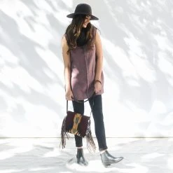 MZ Fair Trade Shadow Wool Fringe Bag Accessories