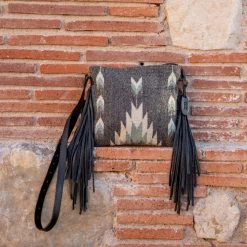 MZ Fair Trade Smoky Quartz Wool Fringe Bag Accessories 13 MZ Fair Trade Smoky Quartz Wool Fringe Bag Accessories
