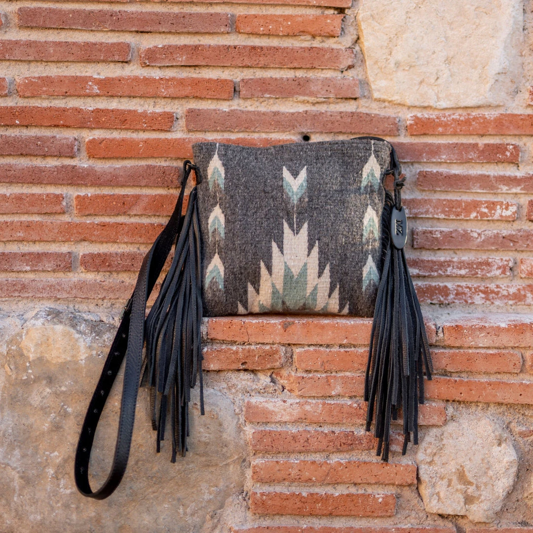 MZ Fair Trade Smoky Quartz Wool Fringe Bag Accessories 7 MZ Fair Trade Smoky Quartz Wool Fringe Bag Accessories