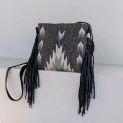MZ Fair Trade Smoky Quartz Wool Fringe Bag Accessories 14 MZ Fair Trade Smoky Quartz Wool Fringe Bag Accessories