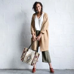 MZ Fair Trade Snowflake Wool Tote Bag