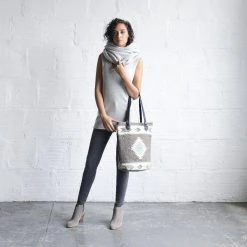 MZ Fair Trade Starlight Wool Bucket Tote Bag
