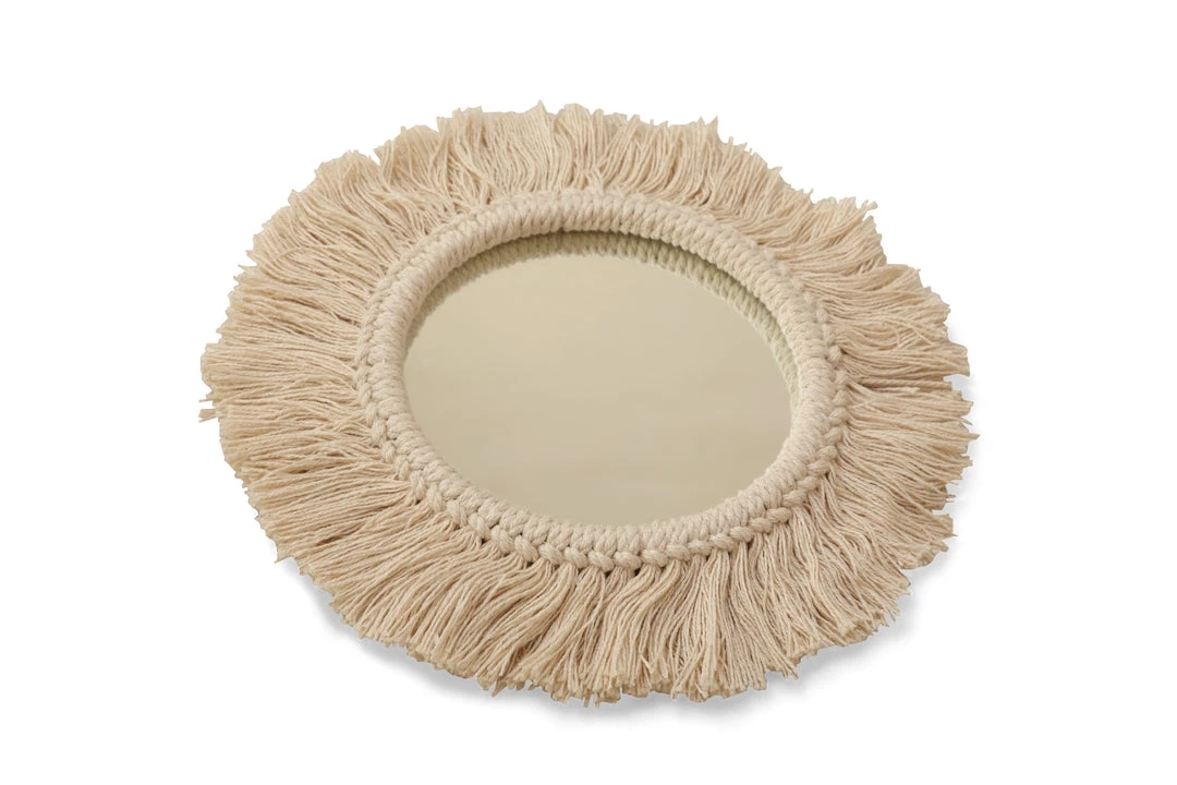 Casa Amarosa Natural Fringe Wall Mirror Home Goods 5 Casa Amarosa Natural Fringe Wall Mirror Home Goods