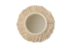 Casa Amarosa Natural Fringe Wall Mirror Home Goods