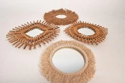 Casa Amarosa Natural Fringe Wall Mirror Home Goods 12 Casa Amarosa Natural Fringe Wall Mirror Home Goods