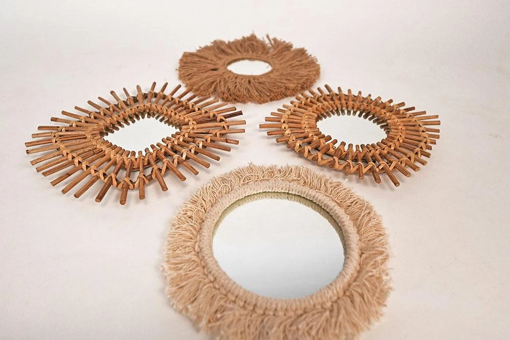 Casa Amarosa Natural Fringe Wall Mirror Home Goods 7 Casa Amarosa Natural Fringe Wall Mirror Home Goods