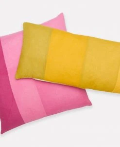 Anchal Naturally Dyed Colorblock Lumbar Pillow