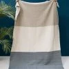 Kiliim Navy And Beige Throw Blanket