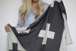 Newly Goods Cross Recycled Throw Blanket