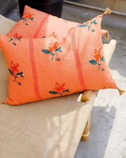 Soil To Studio Best Sellers Nina Linen Throw Pillow Cover - Terracota