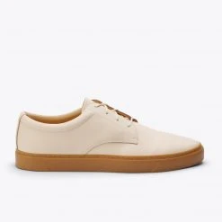 Nisolo Men's Diego Low Top Sneaker - Bone + Gum