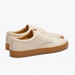Nisolo Men's Diego Low Top Sneaker - Bone + Gum