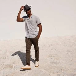 Nisolo Men's Diego Low Top Sneaker - Bone + Gum