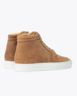 Nisolo Reina High Top Sneaker - Tobacco Sale
