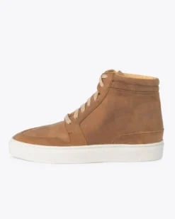 Nisolo Reina High Top Sneaker - Tobacco Sale