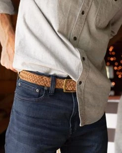 Nisolo Men's Teyo Woven Belt - Tobacco Accessories