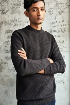 No Nasties Men's Buttoned Jumper Sweater