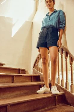 No Nasties Indigo High-Rise Shorts