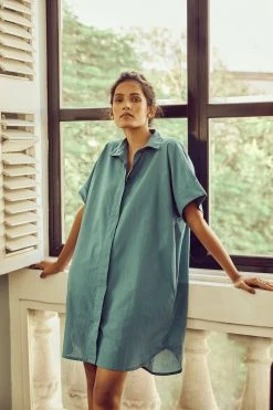 No Nasties Ocean Shirt Dress