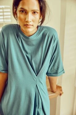 No Nasties Twist T-Shirt Dress Clothing