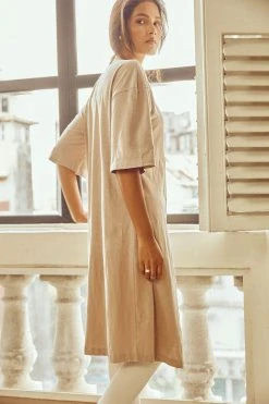 No Nasties Clothing Sand Reversible Long Tee