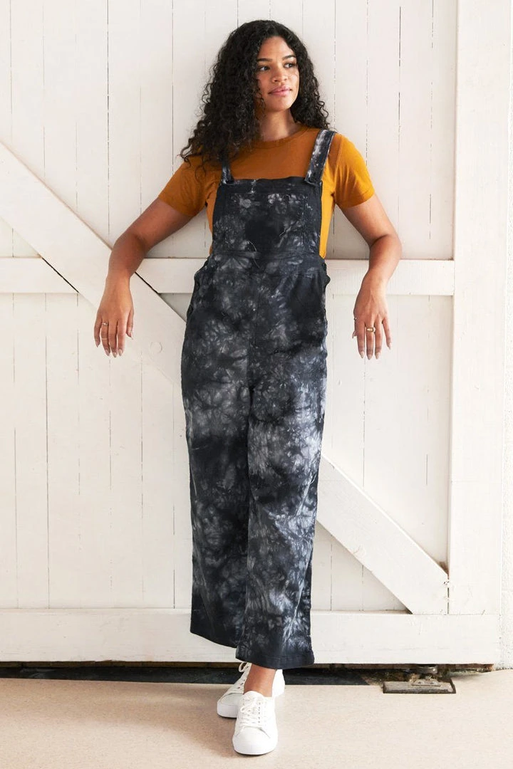 North Of West Sale Ariel Upcycled Tie Dye Overalls - Black 6 North Of West Sale Ariel Upcycled Tie Dye Overalls - Black
