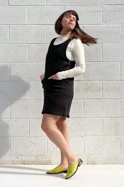 North Of West Caroline Upcycled Jumper Dress - Black